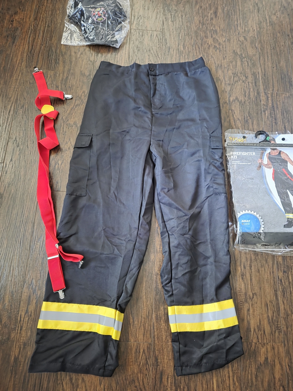 Men's Black Firefighter Costume